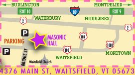 Map of Waisfield Village, Vermont